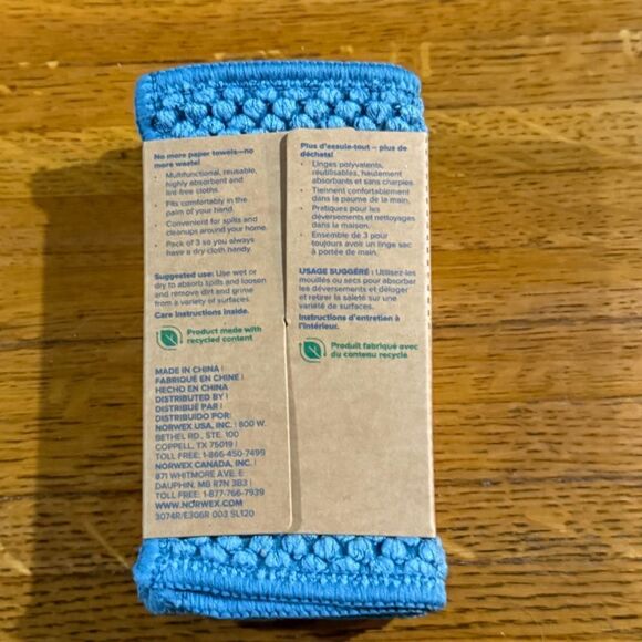 Norwex Counter Cloths Light Blue Set of 3 NWT - Picture 3 of 10
